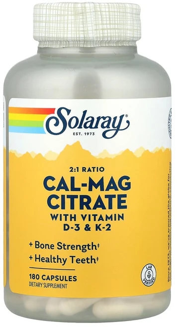 솔라레이 칼슘-마그네슘 시트레이트 21 비율 캡슐 180정, 베지캡슐, 1개 - 쿠팡