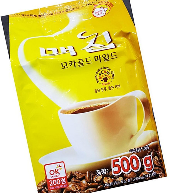 벌크형 커피 모카골드커피(맥심 500g), 카페인