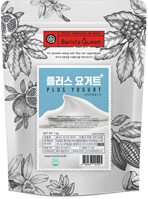바리스타퀸 플러스 요거트 파우더, 1kg, 1개입, 3개