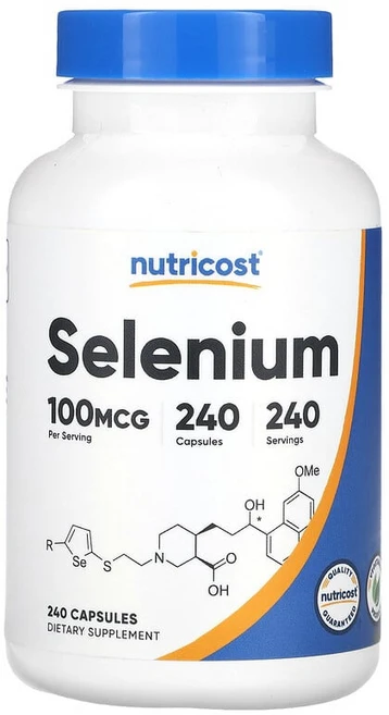 뉴트리코스트 셀레늄 100mcg L셀레노메티오닌 추출물 효모 무함유 셀레니움 캡슐 240정, 뉴트리코스트 셀레늄 100mcg캡슐 240정, 1개 - 쿠팡