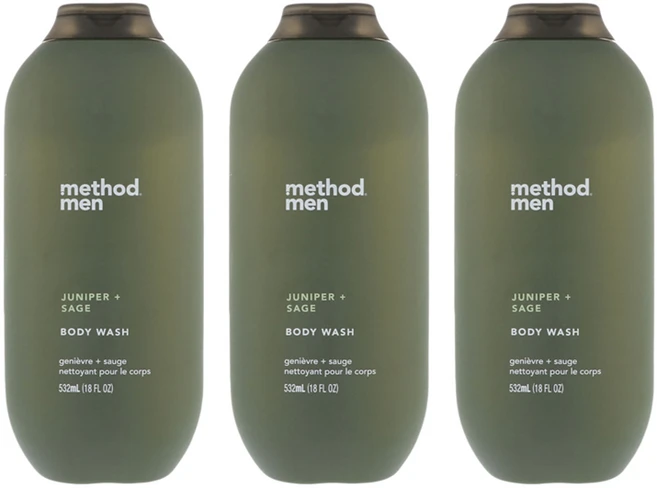 메소드 남성용 바디 워시 주니퍼 + 세이지 향, 3개, 532ml - 쿠팡