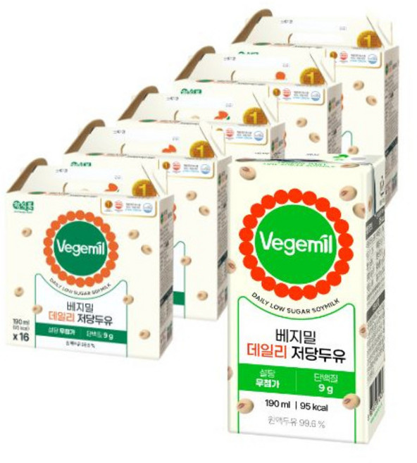 데일리 저당두유 190ml x 80팩, 1개, 15.2L