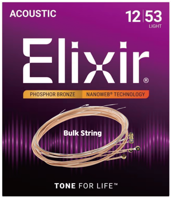 엘릭서 통기타줄 16052(012-053) 벌크 스트링, 1개