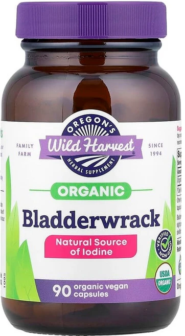 Oregon's Wild Harvest 유기농 블래더랙 600mg 유기농 베지 캡슐 90정 OWH-00073, 1 - 쿠팡