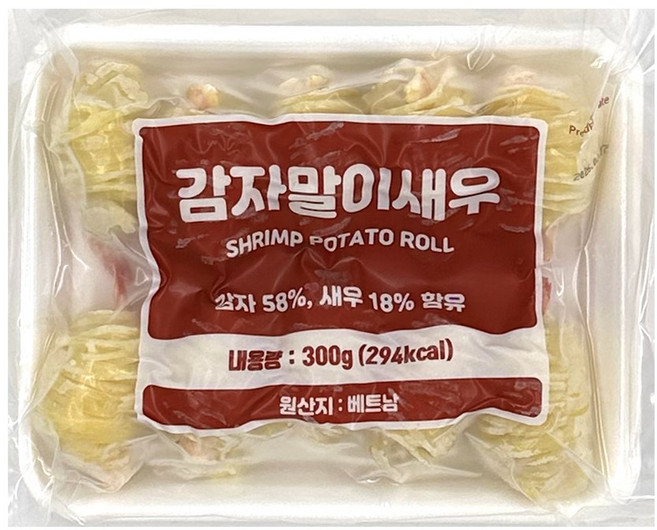 감자말이 새우, 2개, 300g