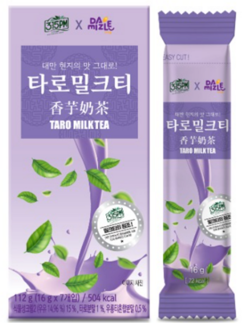 다미즐 3시15분 타로밀크티, 16g, 7개입, 1개