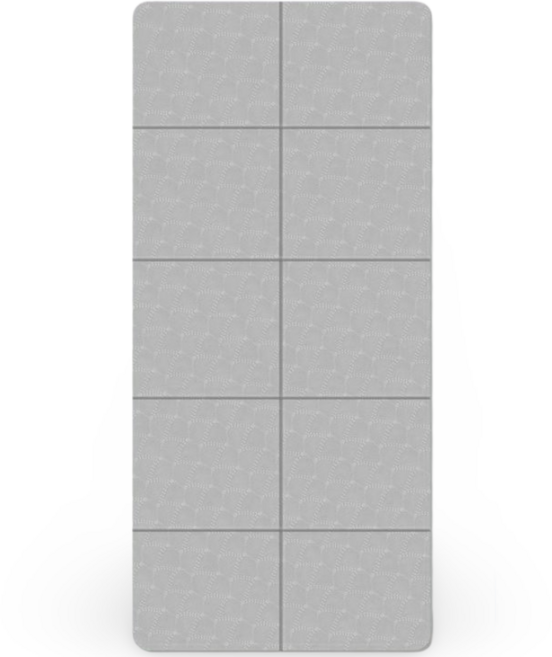 코어가드 접이식 논슬립 요가매트, 그레이, 1개