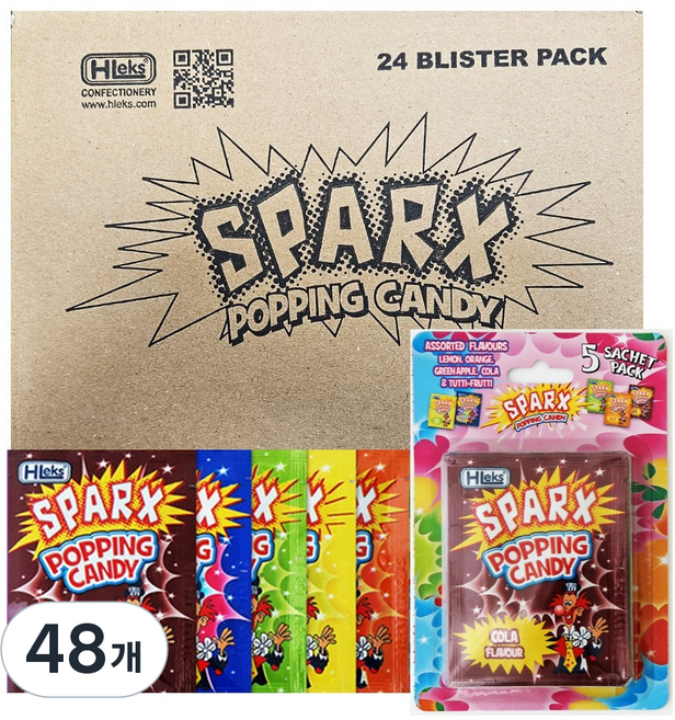 SPARX 팝핑캔디 5p, 20g, 48개