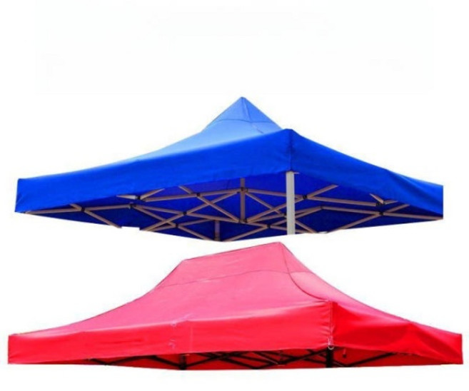 프리미엄 야외 옥상 조립식 캐노피 처마 어닝 간이 포장마차 2x2 뾰족 천 레드, 2x2 뾰족 실버테이프 레드