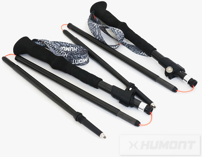 휴몬트 카본 폴딩 등산스틱 X-5 2개 1세트, 블랙