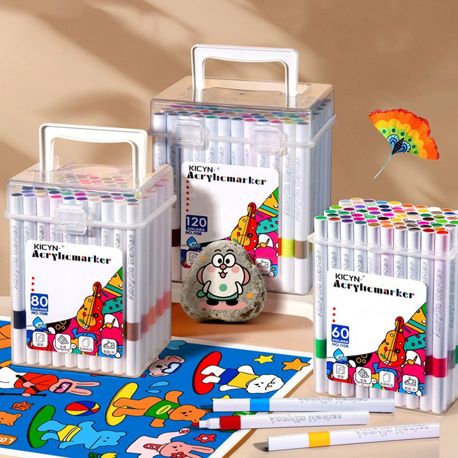 수채화 아크릴 마카펜 세트, 1세트, 120색