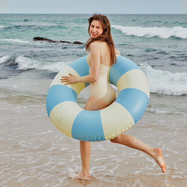 클래식 플로트 감성튜브 어린이 성인 원형 물놀이용품 튜브, 1개, 성인 오션 블루 (PPA2)