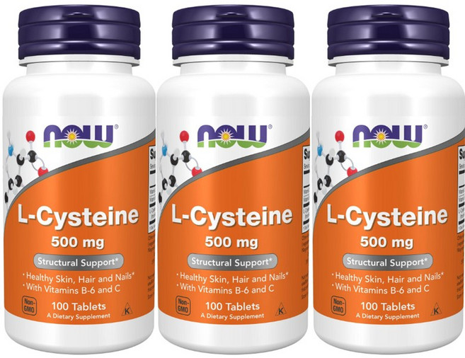 나우 푸드 엘-시스테인 500mg, 100정, 3개