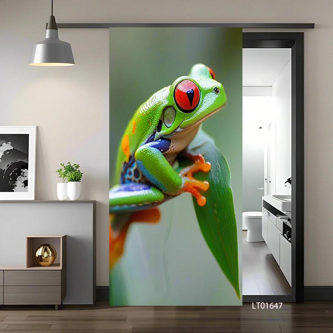 돌고래 카브라이트 귀여운 동물 도어 스티커 방수 탈부착 홈 장식 비닐 데칼, 1개, 12. 12 / C. 95x215cm(cut 2 ...