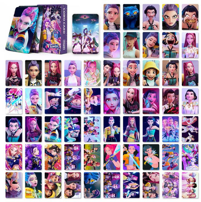케이팝 데몬 헌터스 카드 세트 최신판 중복없는 풀세트 포토카드 DIY 명절 선물용, Girls 헌트릭스 92pcs, 1개