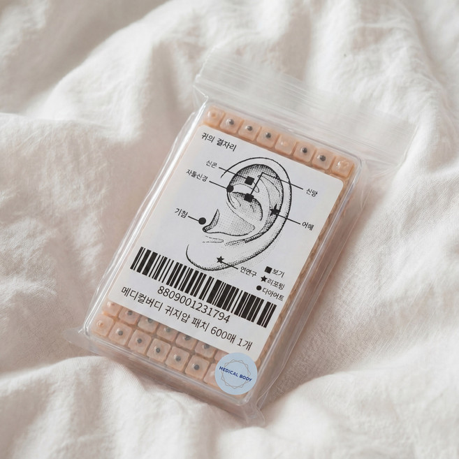메디컬바디 귀 지압 패치 붓기 귀침 스티커 이침 지압 혈자리 이혈 패치 600매, 스킨, 1개