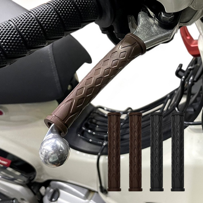 MOXI 자전거 오토바이 킥보드 클래식 고무 브레이크그립 손잡이, 블랙, 1세트