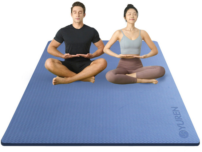 유렌 TPE 대형 홈트매트 130x200cm 요가매트 15MM 운동매트, 1개, 딥블루