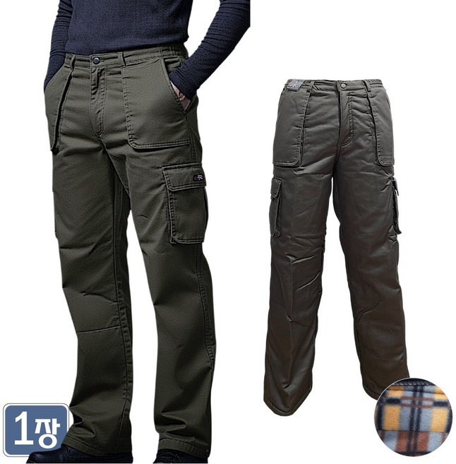 야인시대 겨울 윈드 방한바지<무지>기모 겨울 솜바지