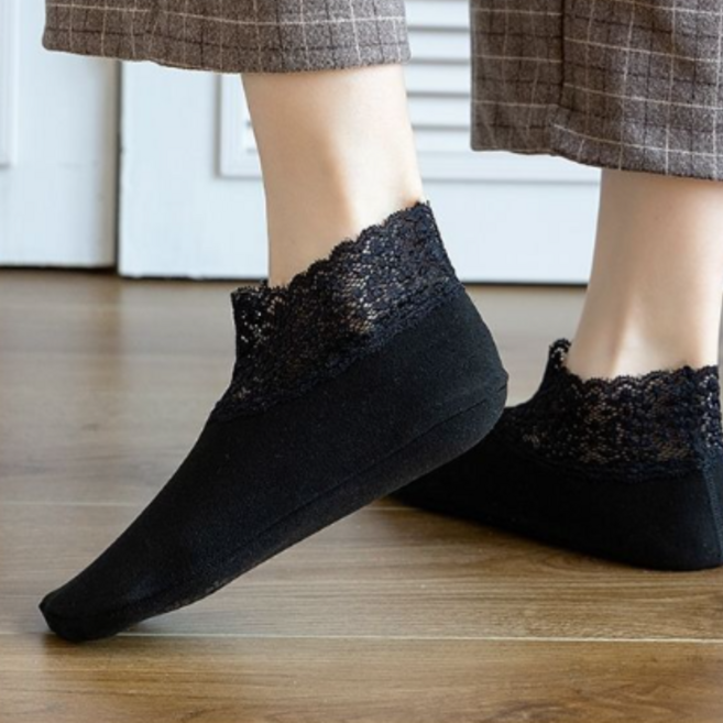 [5켤레 세트] 무압박 미끄럼방지 덧신 덧버선 할머니 엄마