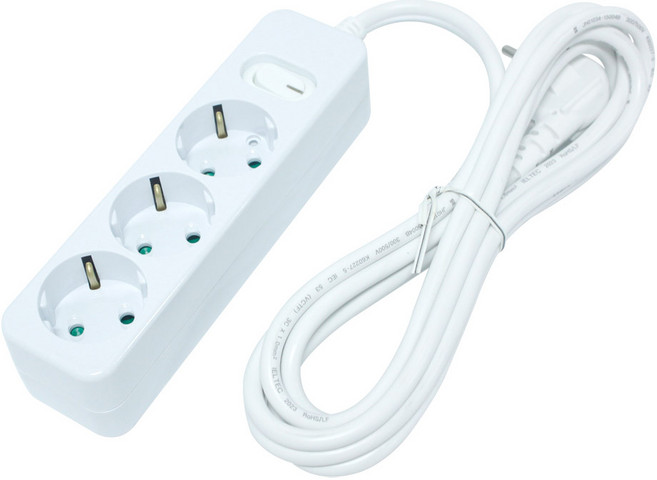 안전 메인스위치 신성 다조아멀티콘센트 화이트멀티탭 절전스위치 전기코드 사무실멀티탭 컴퓨터멀티탭 실내멀티탭 전기멀티콘센트 절전형멀티탭 국내산, 1개, 신성 다조아 안전 메인스위치 3구 멀티콘센트 10A, 1.5m