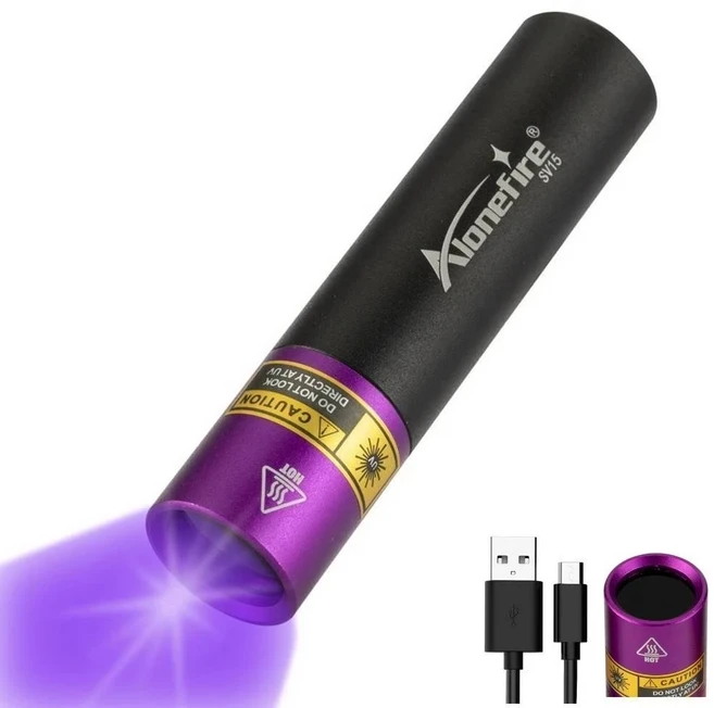 120W 365nm UV 손전등 6 라이트 울트라 바이올렛 블랙 잉크 건조기 돈 형광제 고양이 개 소변 티나 광석 감