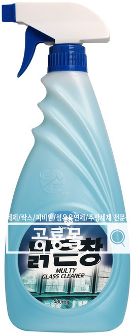 유리세정제 맑은창 580ml 에탄올성분함유 유리창청소 먼지 얼룩 제거, 1개