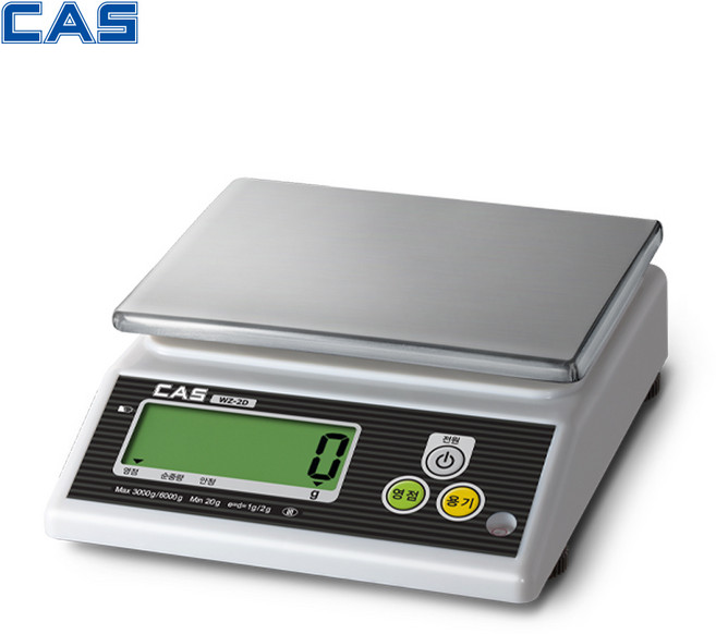 카스 전자저울 6kg 1g 2g 계량 베이킹 업소용, 1개, WZ-2D 최대6kg (1／2g)
