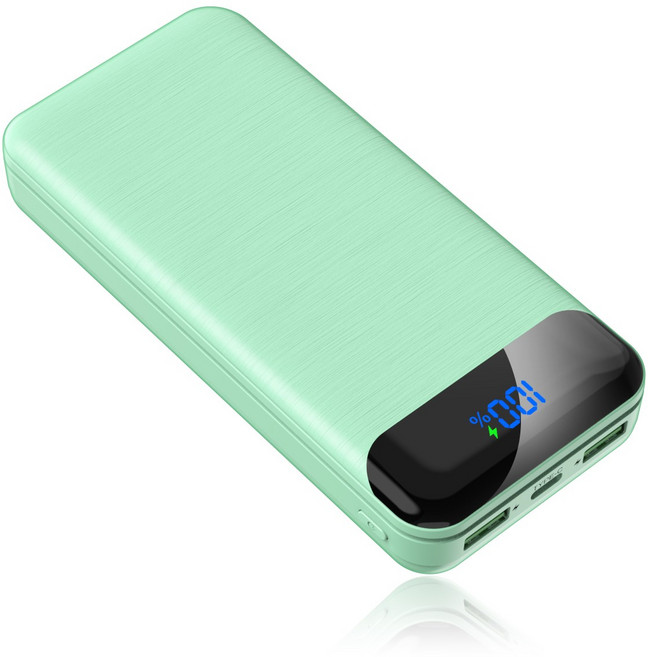 KLIFE 고속충전 대용량 보조배터리 20000mAh PD 22.5W QC3.0 잔량표시, 그린, PD-Q2