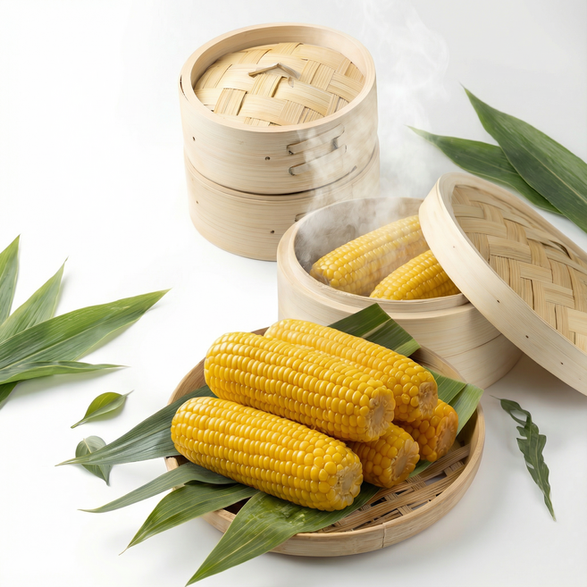 강원도 산지직송 찰옥수수 자숙 후 진공냉동 포장 미백 옥수수, 1개, 상품 (14cm이하) 10개입