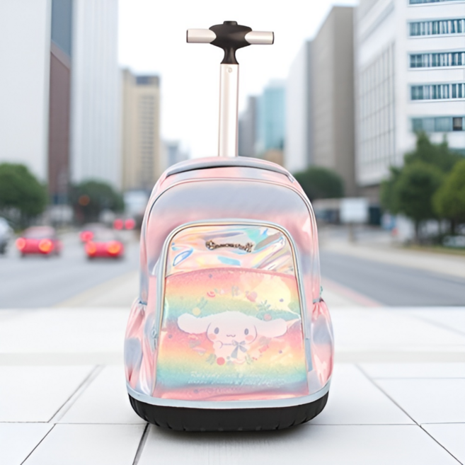 시나모롤 롤링 백팩 가방 아동 튼튼한 캐리어 여행 학원 학교 수납 2종