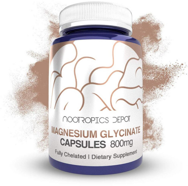 [Nootropics Depot] 마그네슘 글리시네이트 캡슐 180 정, 캡슐 180개, 1개, 180정