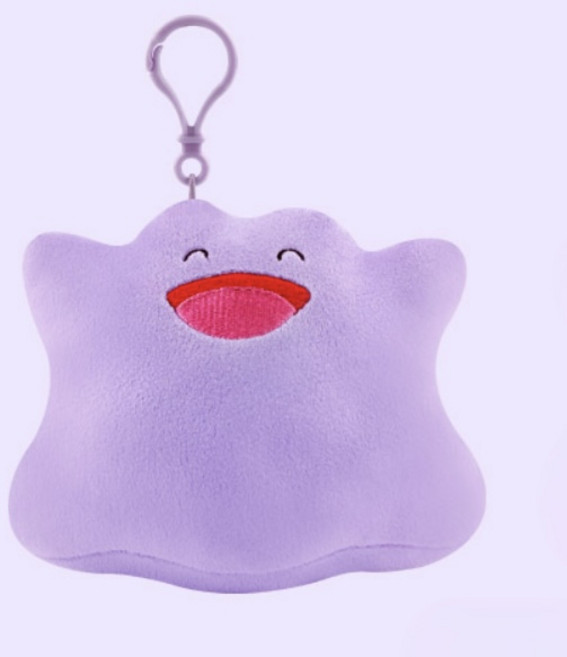 메타몽 키링 인형 포켓몬 가방고리 백꾸 인형키링 유아 아동 캐릭터 굿즈, 활짝, 1개, 12cm