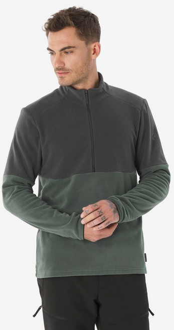 데카트론 Decathlon 남성 집 하이킹 플리스 MH500 - 스모크 그린 스모크 블랙 758964