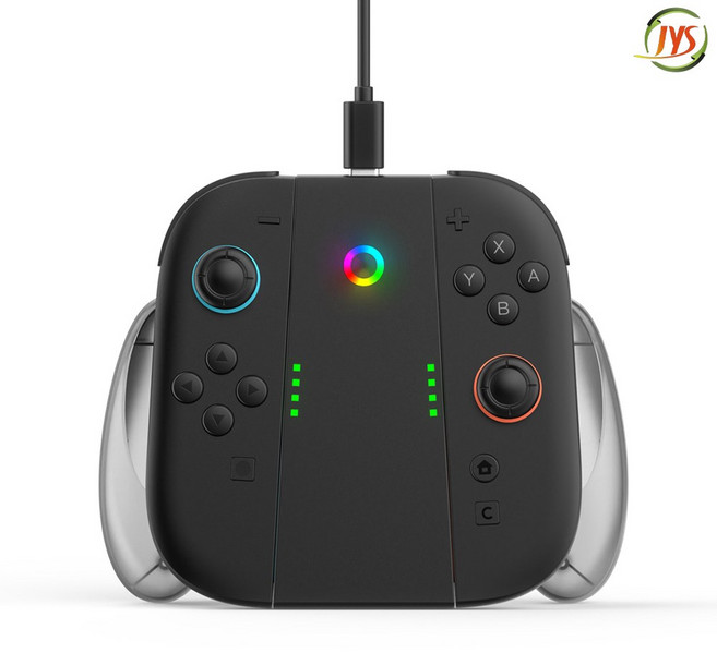 닌텐도 스위치2 조이콘2 충전 그립 RGB 패드 JYS, JYS 스위치2 RGB 충전그립, 투명, 1개