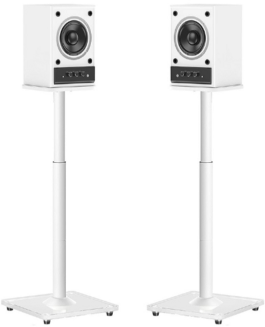 MD코리아 MU9132WL 화이트 스피커 스탠드 북쉘프 액티브 하이파이 거치대 받침대, 2개 1세트