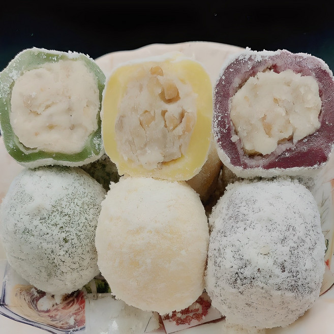 [나눔] 3색두텁떡 60g*30알 국내산 찹쌀~ 흰 동부앙금 찹쌀떡, 1.8kg, 1개