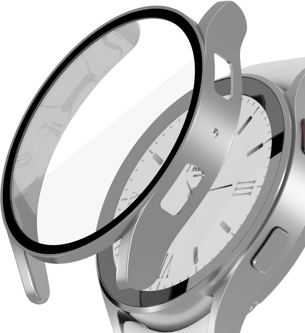 아이메이드잇 갤럭시워치 9H 일체형 풀커버 케이스, 실버, 1개