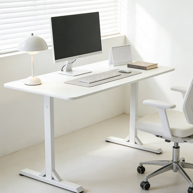 쿠리브 책상 고급 컴퓨터책상 튼튼한 사무용책상 다용도 식탁 80/100/120cm, 화이트