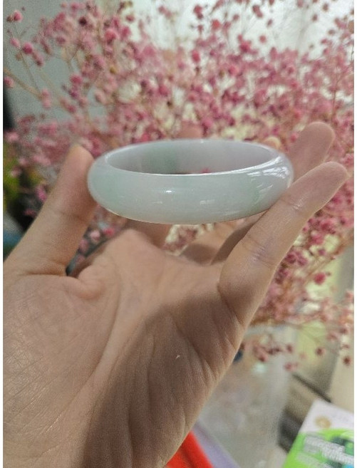 七彩翡翠 天然A貨翡翠手鐲 漂綠平安女鐲