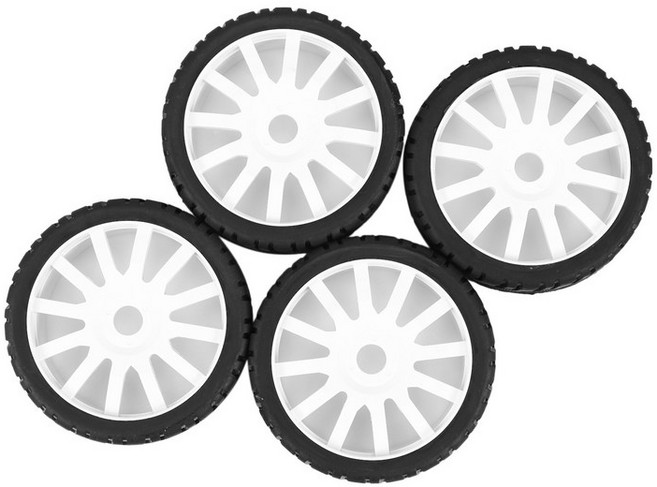 4pcs 1/8 RC 자동차 고무 타이어 레드 캣 팀 Losi VRX HPI Kyosho HSP Carson Hobao 1/8 버기/온로드 자동차 화이트, 하얀색