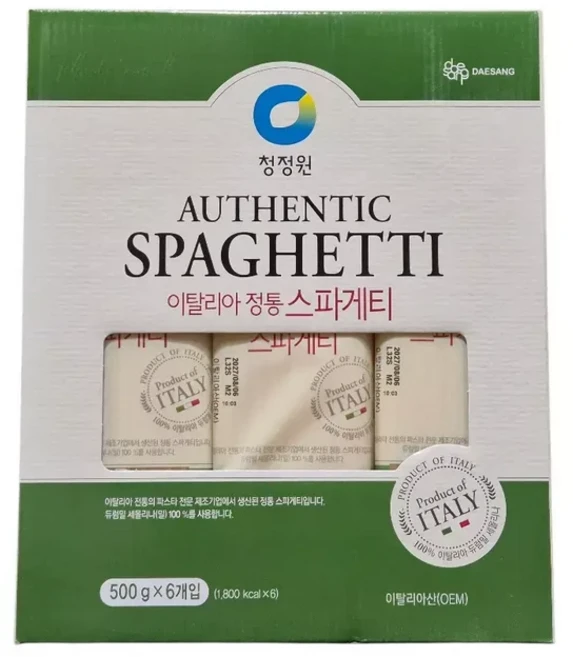 청정원 스파게티면 500g 6개, 1개