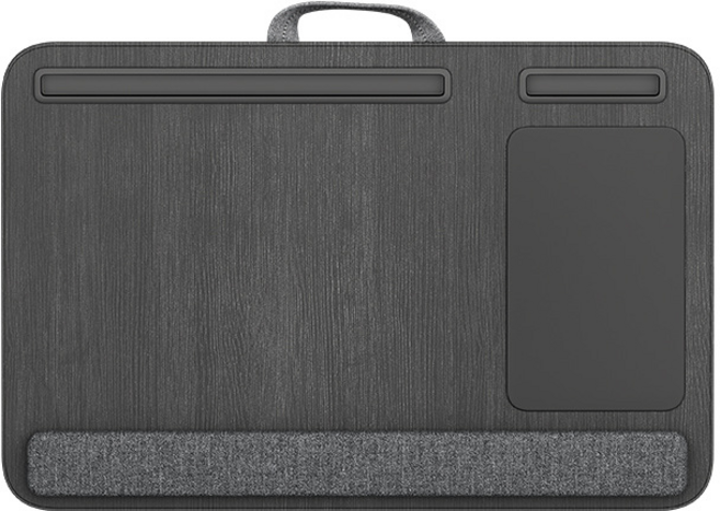 무릎상 태블릿 받침대 휴대용 쿠션 무릎테이블 노트북 거치대 지지대 독서대 게으름 테이블 컴퓨터 작업용 거북목 예방 휴대용 노트북 받침대, 1개, 헤어라인 블랙