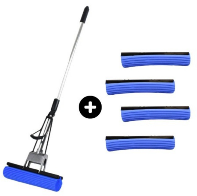 삼정 펄프 청소기 1개 리필 4개 세트 밀대걸레 대걸레 밀대