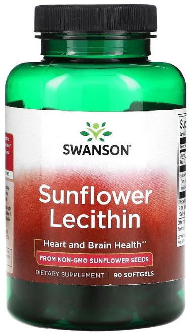 스완슨 해바라기 레시틴 1200mg 90정 (GMO무첨가), 1개 - 쿠팡