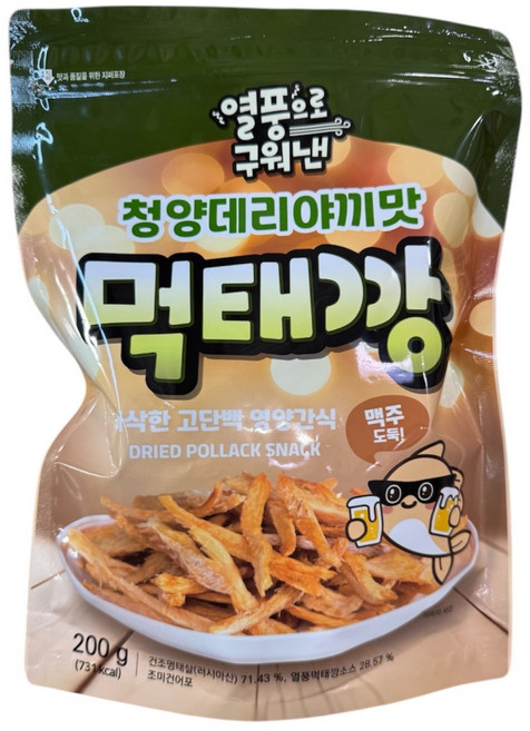 열풍으로 구워낸 먹태깡 청양데리야끼맛, 1개, 200g