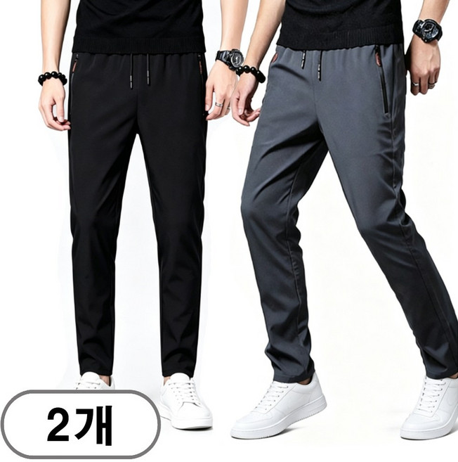 차쿠 남성 여름 슬랙스 바지 쿨바지 트레이닝 팬츠 1+1 (총2개)