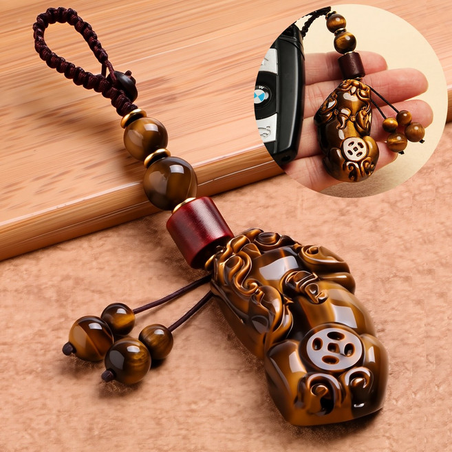 베리엣지 액막이 재물운 행운 호안석 비휴 키링 키홀더 열쇠고리 세트, 호안석키링