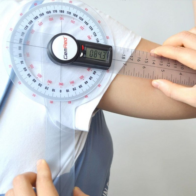 관절 각도기눈금자 신체 각도계 각도측정자 고니오미터, 부위 318mm 원형 받침대 포함, 1개