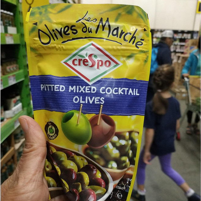 [Crespo]크레스포 블랙 그린 혼합 칵테일 올리브 마르셰 70g, 10개